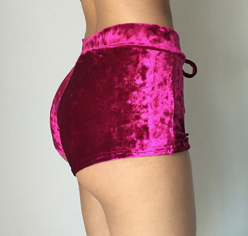 Velvet Bum Shorts For Women