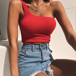 Load image into Gallery viewer, Single Shoulder Strap Tank Top - Women&#39;s Sexy Tops
