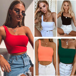 Load image into Gallery viewer, Single Shoulder Strap Tank Top - Women&#39;s Sexy Tops
