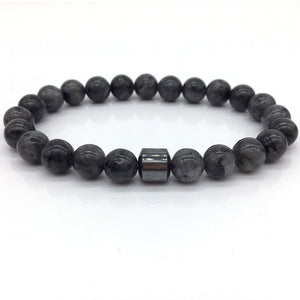 Men Cylinder Hematite Bracelets - Classic Natural Stone Beads Bracelets