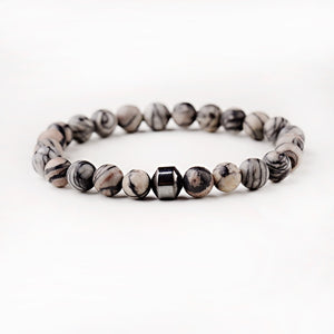 Men Cylinder Hematite Bracelets - Classic Natural Stone Beads Bracelets