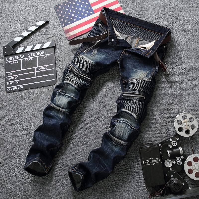 Biker Ripped Jeans - Men's Ripped Jeans