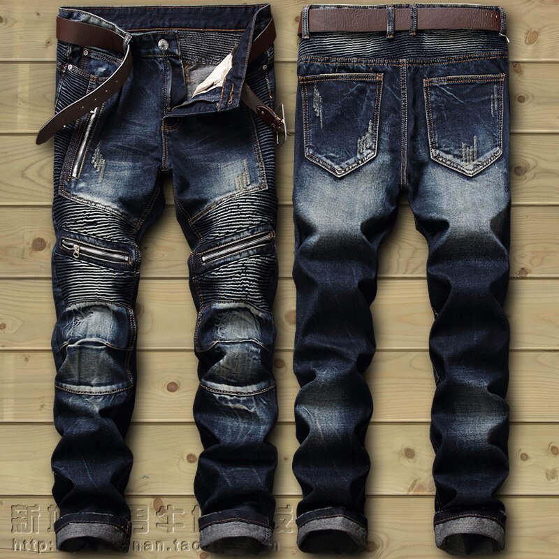 Biker Ripped Jeans - Men's Ripped Jeans