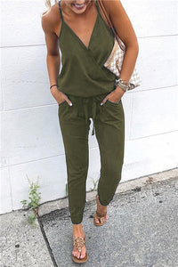 Summer Rompers - Women's Casual Long Pant Romper