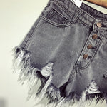 Load image into Gallery viewer, Fur-lined Leg-Opening Jean Shorts - Women&#39;s Shorts
