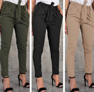 Casual Slim Fit Chiffon Pants For Women