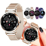 Load image into Gallery viewer, Newest Fashion H2 Smart Watch Women 3D Diamond Glass Heart Rate Blood Pressure Sleep Monitor Smartwatch
