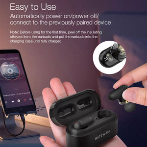 Dual Dynamic Earbuds w/ Bluetooth 5.0 & Pro Bass Stereo Hi-Fi Music Features