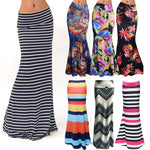 Load image into Gallery viewer, Women&#39;s Elastic High-waist Long Pencil Patterned Skirt
