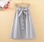 Load image into Gallery viewer, Buttoned High Waist Skirt - Women&#39;s Midi Skirt
