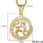 Load image into Gallery viewer, 12 Horoscope Zodiac Sign Gold Pendant Necklace - 12 Constellations Jewelry
