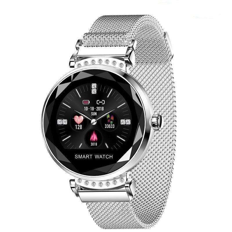 Newest Fashion H2 Smart Watch Women 3D Diamond Glass Heart Rate Blood Pressure Sleep Monitor Smartwatch