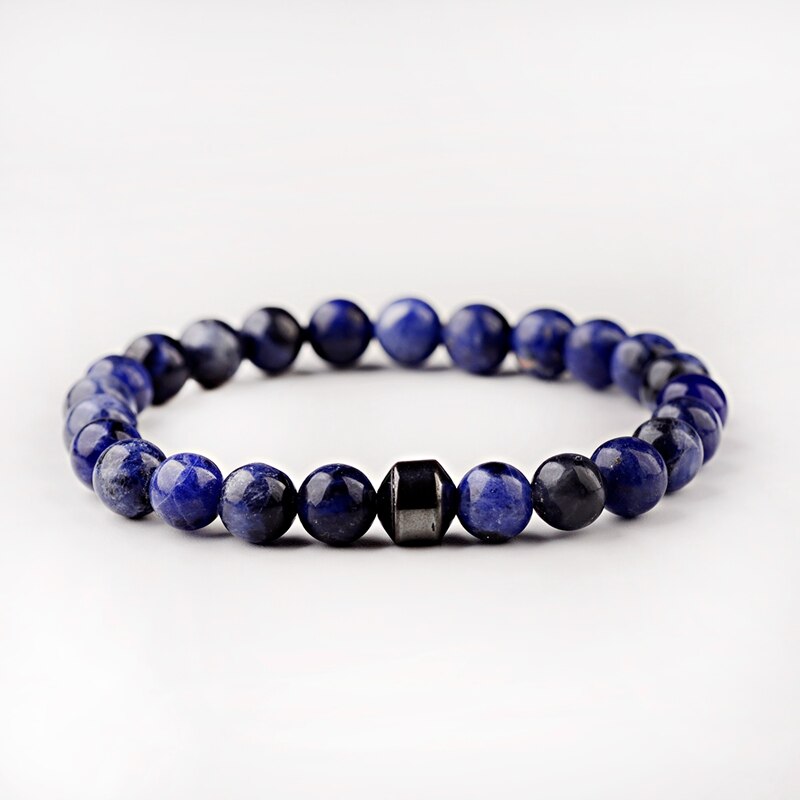 Men Cylinder Hematite Bracelets - Classic Natural Stone Beads Bracelets