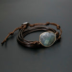 Load image into Gallery viewer, Unique Boho Labradorite Bracelet Natural Stones
