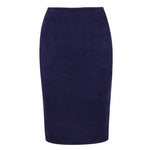 Load image into Gallery viewer, Women&#39;s Suede Midi Slim Fit Skirt
