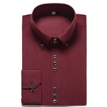 Load image into Gallery viewer, Elegant Solid Color Long Sleeve Slim Fit Men&#39;s Shirt

