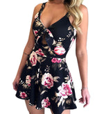 Load image into Gallery viewer, Floral Shoulder Strap Romper for Women
