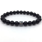 Load image into Gallery viewer, Men Cylinder Hematite Bracelets - Classic Natural Stone Beads Bracelets
