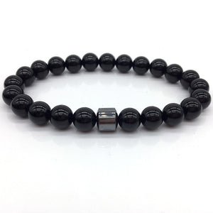 Men Cylinder Hematite Bracelets - Classic Natural Stone Beads Bracelets