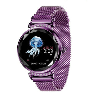 Newest Fashion H2 Smart Watch Women 3D Diamond Glass Heart Rate Blood Pressure Sleep Monitor Smartwatch