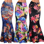 Load image into Gallery viewer, Women&#39;s Elastic High-waist Long Pencil Patterned Skirt
