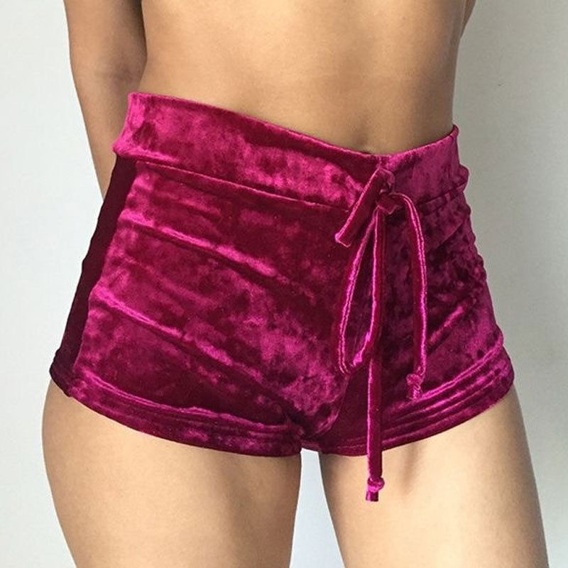 Velvet Bum Shorts For Women