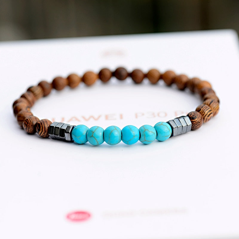 Classic Natural Wood Beads Bracelet