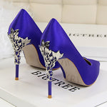 Load image into Gallery viewer, Metal Carved Heel - Lady&#39;s High Heels Pumps
