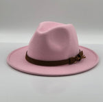 Load image into Gallery viewer, Leather Strap Fedora Hat - Gentlemen&#39;s Hat
