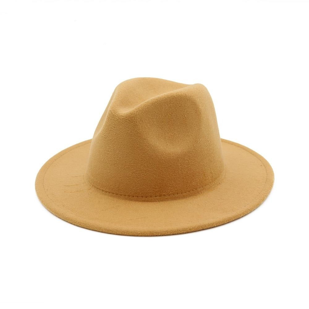 New Felt Hat - Men's Wide Brim Fedoras