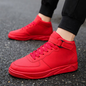 Classy Bold Color High-top Sneakers