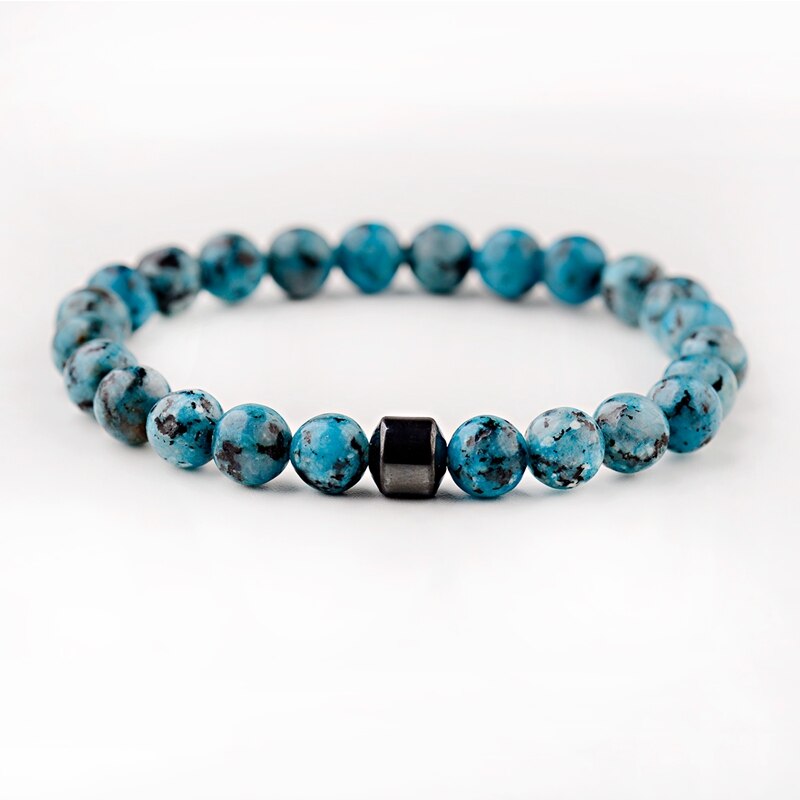 Men Cylinder Hematite Bracelets - Classic Natural Stone Beads Bracelets