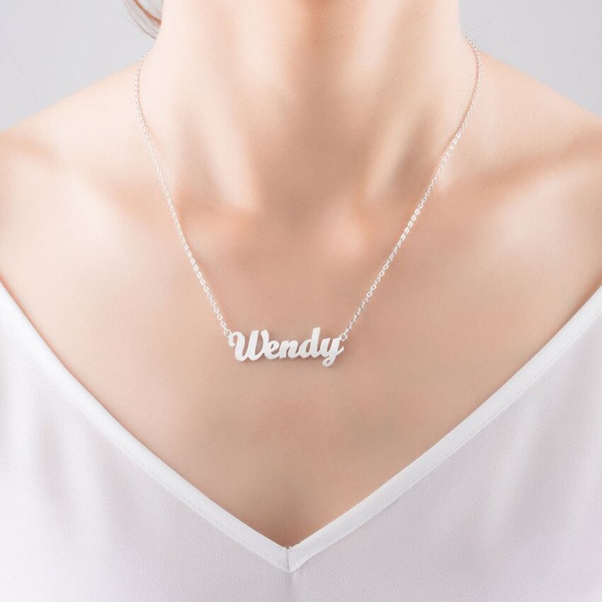 Custom Name Necklace Personalized Nameplate Pendant Necklaces Men & Women