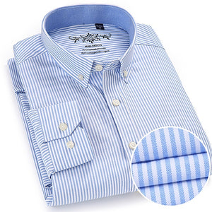 Men's Plaid Checked Oxford Regular Fit Shirt with Single Patch Pocket