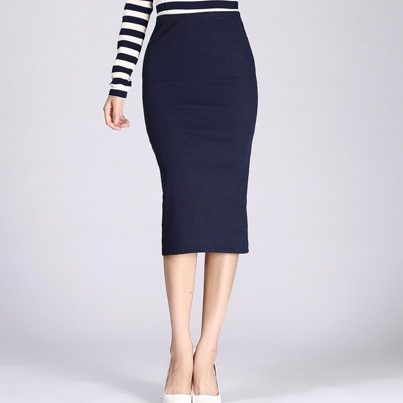 Stretchable Slim-fit Split Skirt - Women's Pencil Skirts