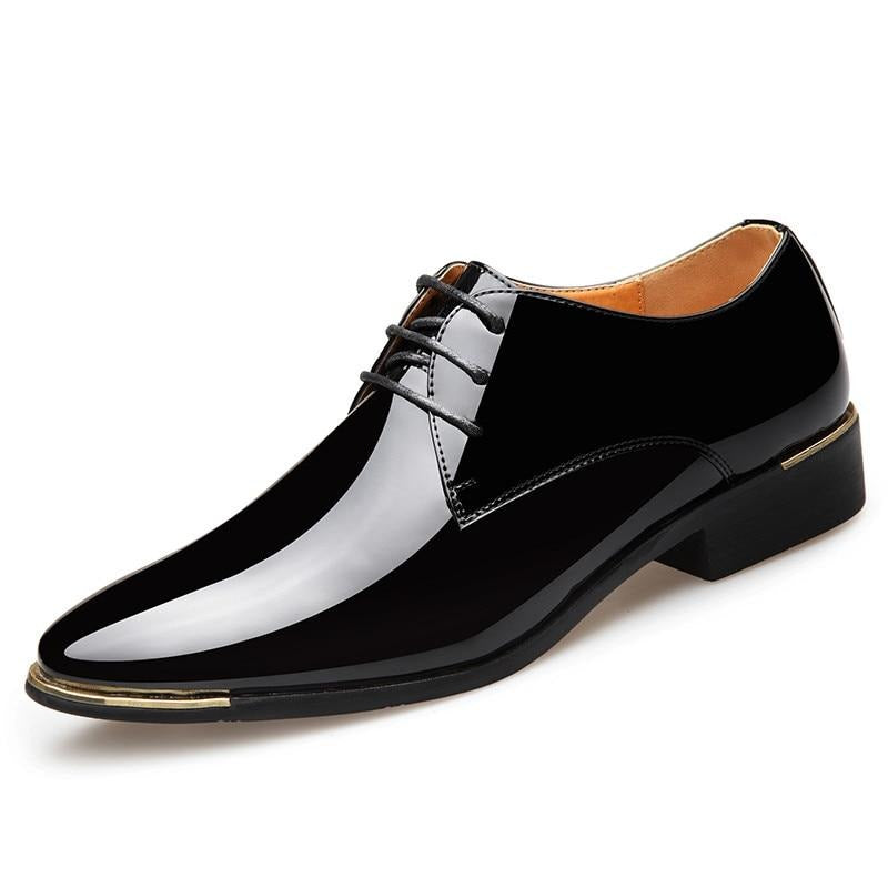 New Men's High Quality Patent Leather Shoes