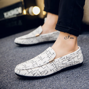 Spring/Summer Men's Casual Shoes - Light Canvas Flat Loafers