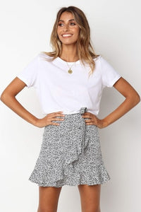 Cute Ruffle High Waist Skirt - Women's Skirts