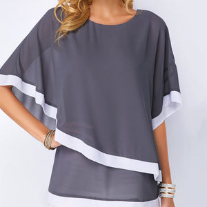 Women's Double Layer Chiffon Blouse