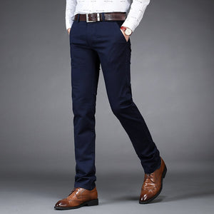 Elegant Regular Fit Straight Pants for Men