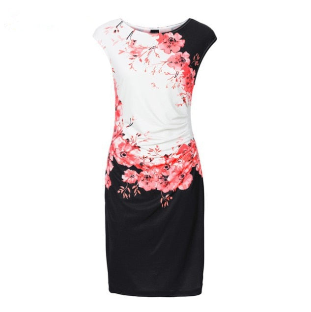 Slim-Fitted Women's Bodycon Floral Dress