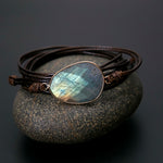 Load image into Gallery viewer, Unique Boho Labradorite Bracelet Natural Stones
