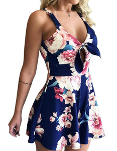 Floral Shoulder Strap Romper for Women