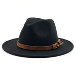 Load image into Gallery viewer, Leather Strap Fedora Hat - Gentlemen&#39;s Hat
