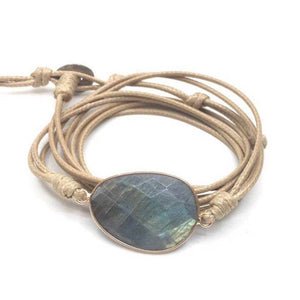 Unique Boho Labradorite Bracelet Natural Stones