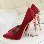 Load image into Gallery viewer, Metal Carved Heel - Lady&#39;s High Heels Pumps
