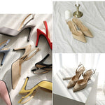 Load image into Gallery viewer, Pointed Toe Ankle Strap Heels
