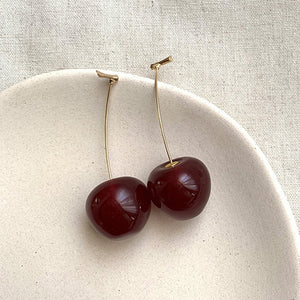 Cute Red Cherry Earrings