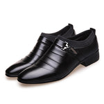 Load image into Gallery viewer, New British Men&#39;s Slip On Split Leather Pointed Toe Men Dress Shoes
