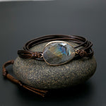 Load image into Gallery viewer, Unique Boho Labradorite Bracelet Natural Stones
